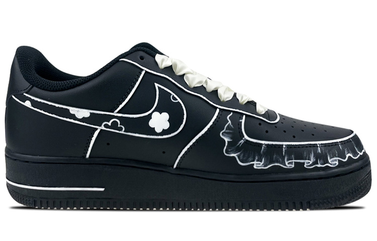 Order [定制鞋款] 耐克 Air Force 1 低帮 '花卉蕾丝' CW2288-001(Team叁-男款立体花朵)