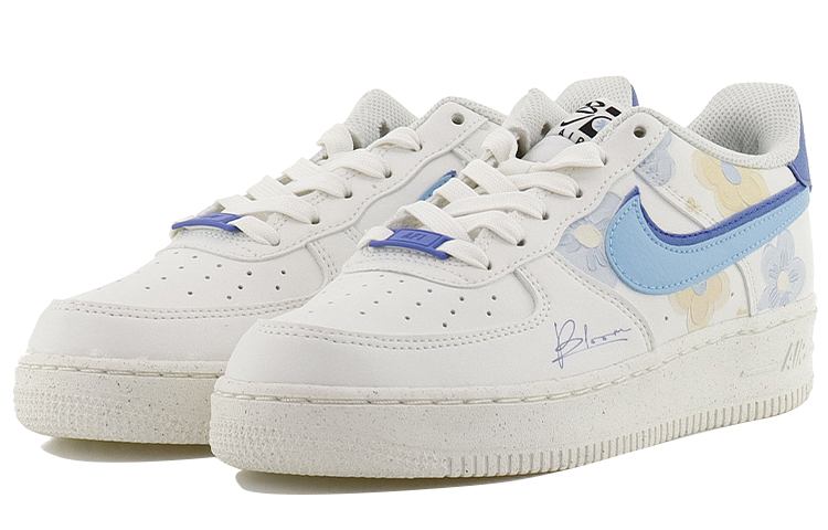 Lookbook [定制鞋款] 耐克空军一号低帮‘花卉白蓝’ DQ0359-100(Team10-花花世界)