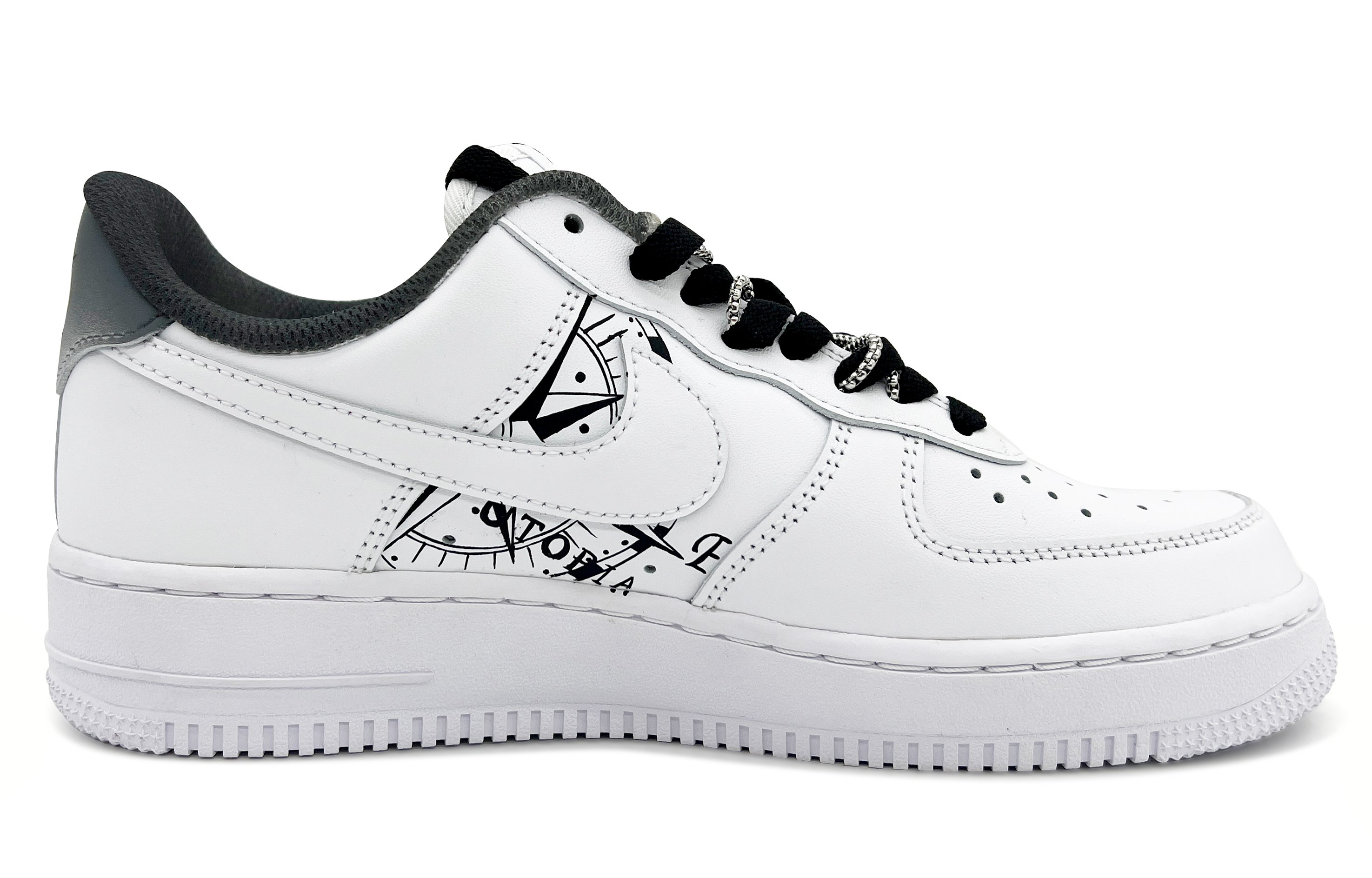 Order 【定制球鞋】 Nike Air Force 1 Low 07 空軍一號 Folygon 極簡前衛 低幫 板鞋 男款 黑白