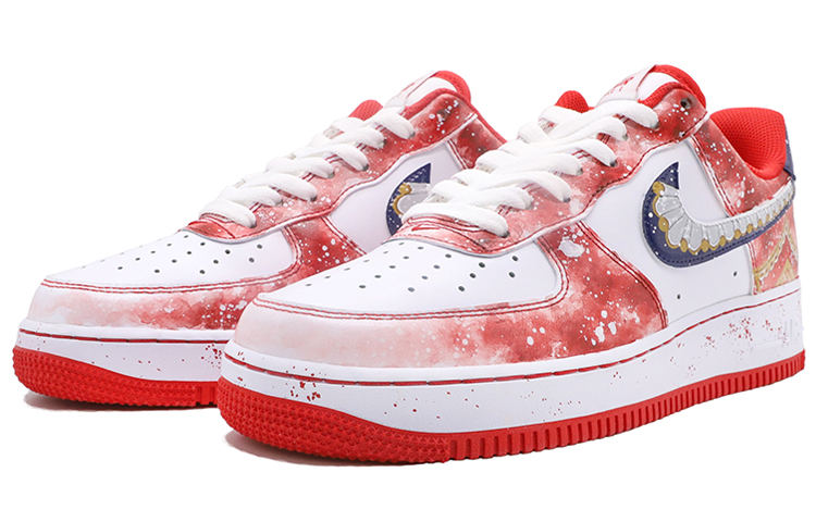 Lookbook 【カスタムシューズ】ナイキ エアフォース1 ロー『禁城ステッチ』 CV1724-100(TeamM-男款中国风故宫红白蓝)