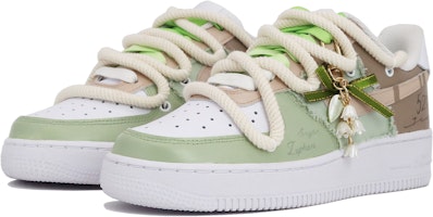 【定制球鞋】 Nike Air Force 1 Low LE 清新奶綠 森系 低筒 板鞋 GS 白綠 特殊鞋盒 Lookbook 【定制球鞋】 Nike Air Force 1 Low LE 清新奶綠 森系 低筒 板鞋 GS 白綠 特殊鞋盒