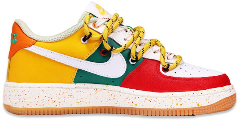 【定製球鞋】Nike Air Force 1 Low 果汁便利店 解構風 低幫 板鞋 GS 紅黃綠 Order 【定製球鞋】Nike Air Force 1 Low 果汁便利店 解構風 低幫 板鞋 GS 紅黃綠