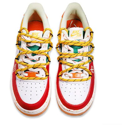 【定製球鞋】Nike Air Force 1 Low 果汁便利店 解構風 低幫 板鞋 GS 紅黃綠 Shop 【定製球鞋】Nike Air Force 1 Low 果汁便利店 解構風 低幫 板鞋 GS 紅黃綠