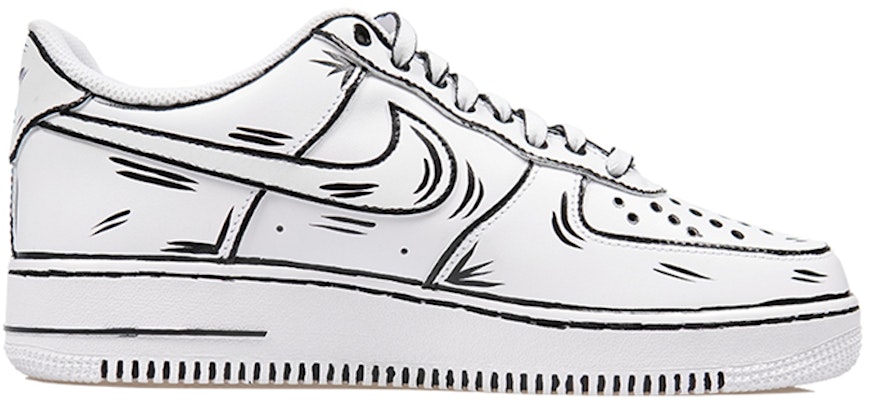 【定制鞋款】耐克空军1号低帮“未来涂鸦” CW2288-111(TeamP-男女同款二次元黑白) Order 【定制鞋款】耐克空军1号低帮“未来涂鸦” CW2288-111(TeamP-男女同款二次元黑白)