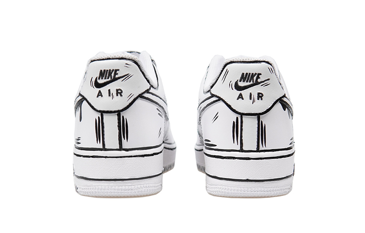 Shop [Zapatillas Personalizadas] Nike Air Force 1 Low 'Graffiti Futurista' CW2288-111(TeamP-男女同款二次元黑白)