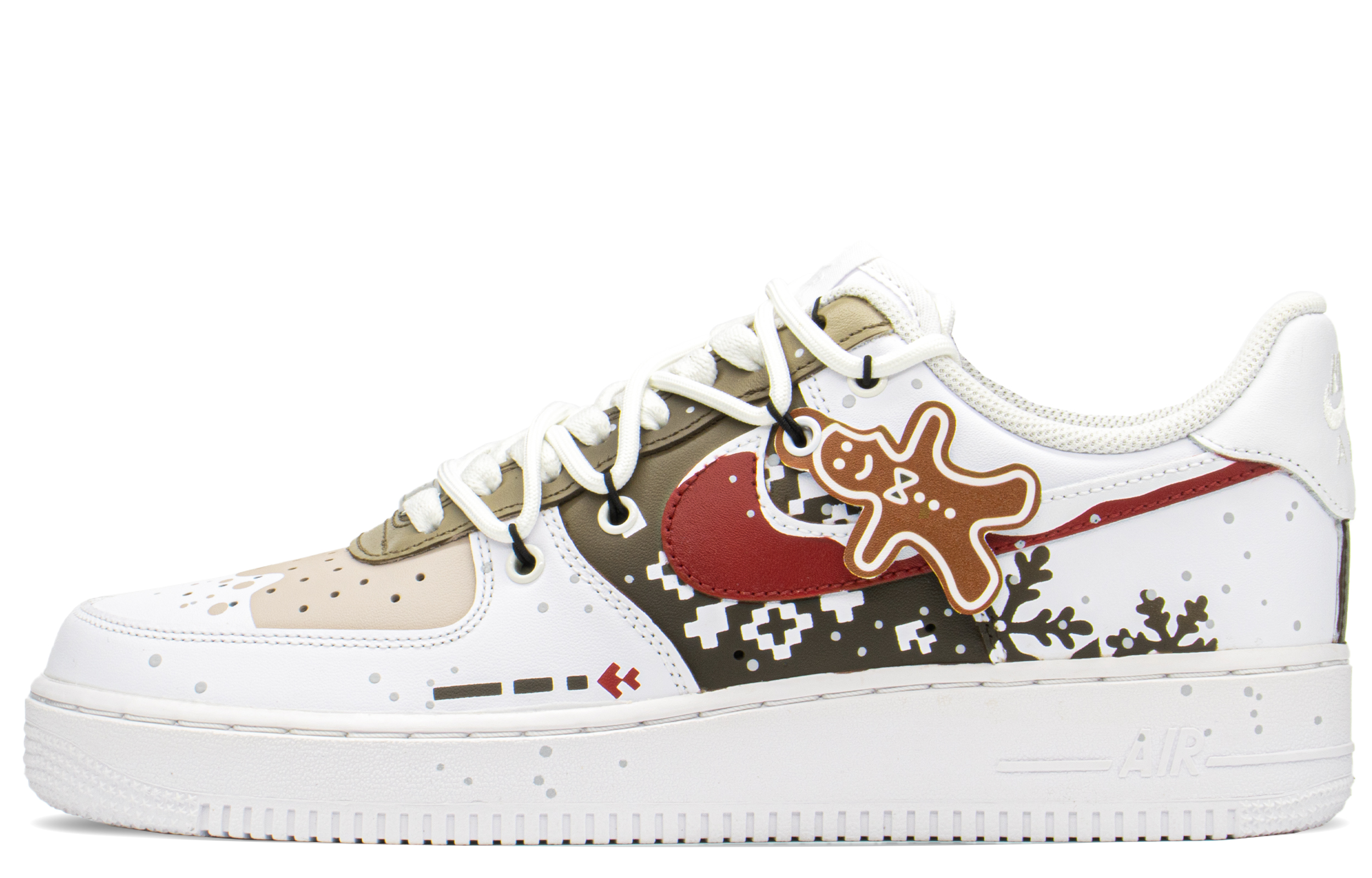 [Custom Shoes] Nike Air Force 1 Low 'Gingerbread Christmas'