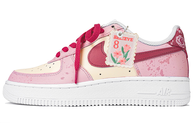 Buy [Sepatu Kustom] Nike Air Force 1 Low 'Surat Gadis Merah Muda Putih' CW2288-111(Team陆-玫瑰少女来信)