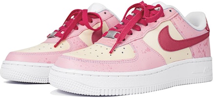 【定制球鞋】 Nike Air Force 1 Low 玖制 空軍一號 少女的來信 撞色 潑墨 復古玫瑰 低筒 板鞋 男款 粉白 Lookbook 【定制球鞋】 Nike Air Force 1 Low 玖制 空軍一號 少女的來信 撞色 潑墨 復古玫瑰 低筒 板鞋 男款 粉白