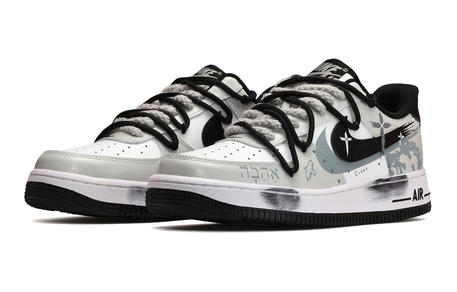 Lookbook 나이키 AF1 로우 '글로리 크로스 검흰회' (Nike AF1 Low 'Glory Cross Black White Grey') DV1331-100(TeamE-女款十字架黑白灰)