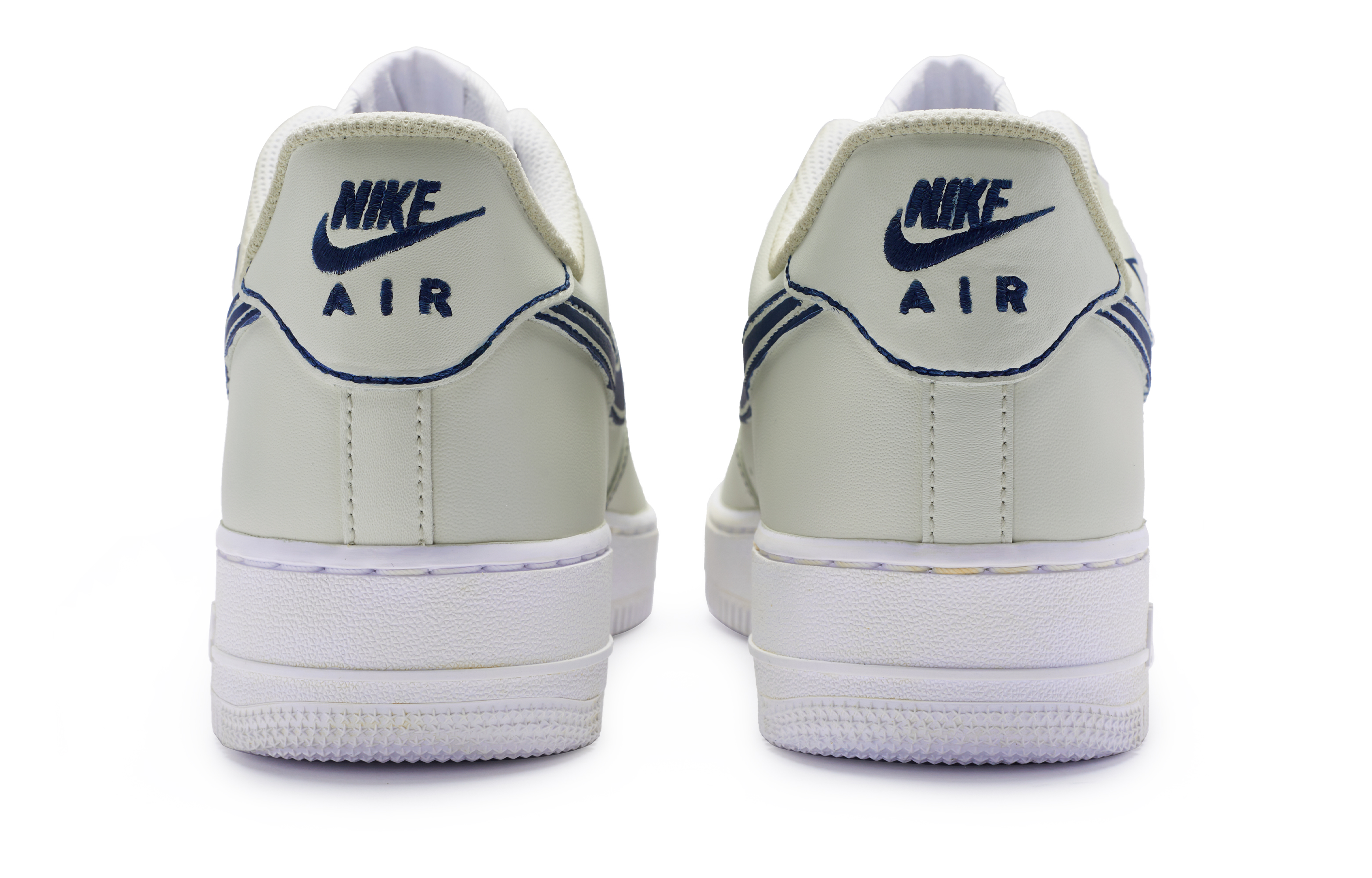 Shop [Kasut Custom] Nike Air Force 1 Rendah 'Golden Age University Custom Tangan Dicat' CW2288-111(Team80-男款黄金岁月米白蓝)