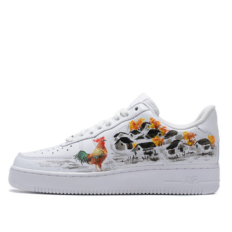[Custom Shoes] Nike Air Force 1 Low 'Golden Rooster White'