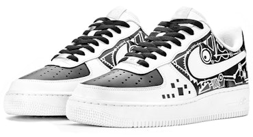 나이키 AF1 로우 '졸업 - 샤크 사이버펑크' (커스텀) CW2288-111(TeamA-毕业季男款熊猫机械鲨鱼) Lookbook 나이키 AF1 로우 '졸업 - 샤크 사이버펑크' (커스텀) CW2288-111(TeamA-毕业季男款熊猫机械鲨鱼)