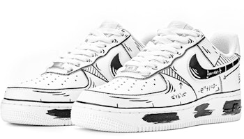 【定制球鞋】 Nike Air Force 1 Low 空軍一號 畢業季主題定制 文理公式 校園塗鴉 低幫 休閒鞋 男款 黑白 Lookbook 【定制球鞋】 Nike Air Force 1 Low 空軍一號 畢業季主題定制 文理公式 校園塗鴉 低幫 休閒鞋 男款 黑白