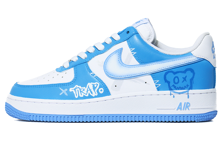 [Custom Shoes] Nike Air Force 1 Low 'Graffiti Bear University Blue'