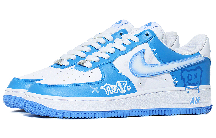 [Custom Shoes] Nike Air Force 1 Low 'Graffiti Bear University Blue' 圖 3