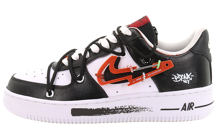 Buy [Kasut Custom] Nike Air Force 1 Low 'Graffiti Hitam Putih Merah' DH7579-100(Team10-炫酷涂鸦)