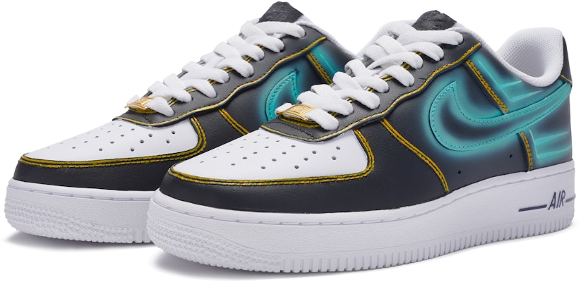 나이키 에어포스 1 로우 '그라피티 파이어 블랙 화이트 블루 옐로우' DH2920-111(TeamR-女款0度火焰) Lookbook 나이키 에어포스 1 로우 '그라피티 파이어 블랙 화이트 블루 옐로우' DH2920-111(TeamR-女款0度火焰)
