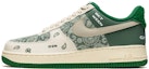 Buy 나이키 에어포스 1 로우 '그라피티 페이즐리 화이트-그린' (커스텀) DO5220-131(Team22-男腰果花贴布A-BOX)