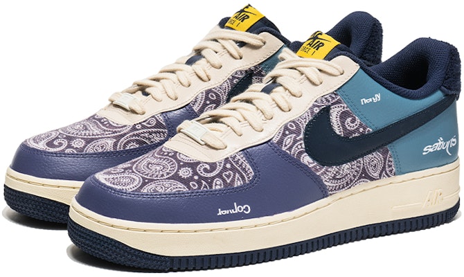 Zapatillas Nike Air Force 1 Low 'Graffiti Paisley Parche Azul Morado' DO5220-141(Team22-男腰果花贴布A-BOX) Lookbook Zapatillas Nike Air Force 1 Low 'Graffiti Paisley Parche Azul Morado' DO5220-141(Team22-男腰果花贴布A-BOX)