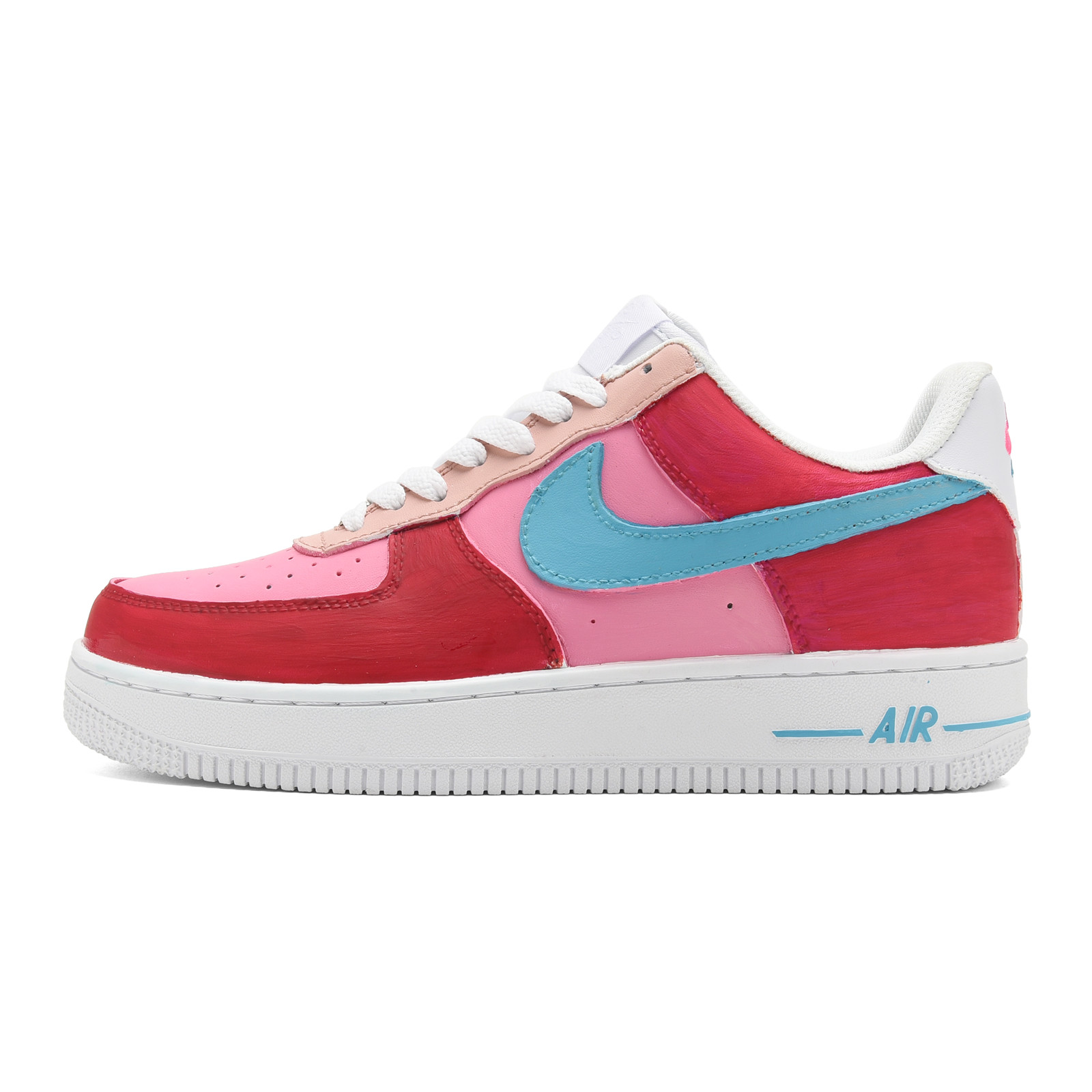 Buy [Sepatu Custom] Nike Air Force 1 Low 'Grafiti Pink-Biru' CW2288-111-445132