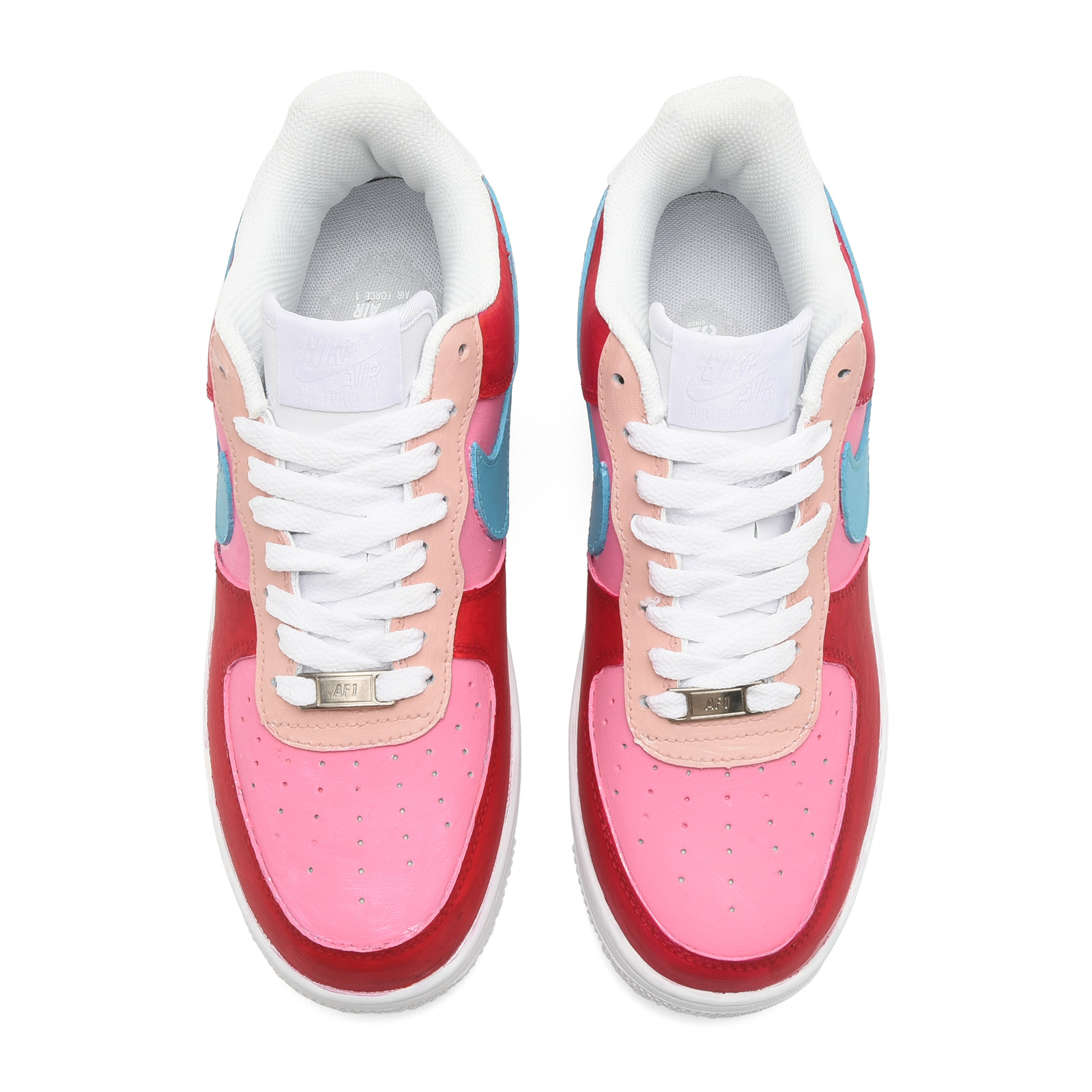 Shop [Sepatu Custom] Nike Air Force 1 Low 'Grafiti Pink-Biru' CW2288-111-445132