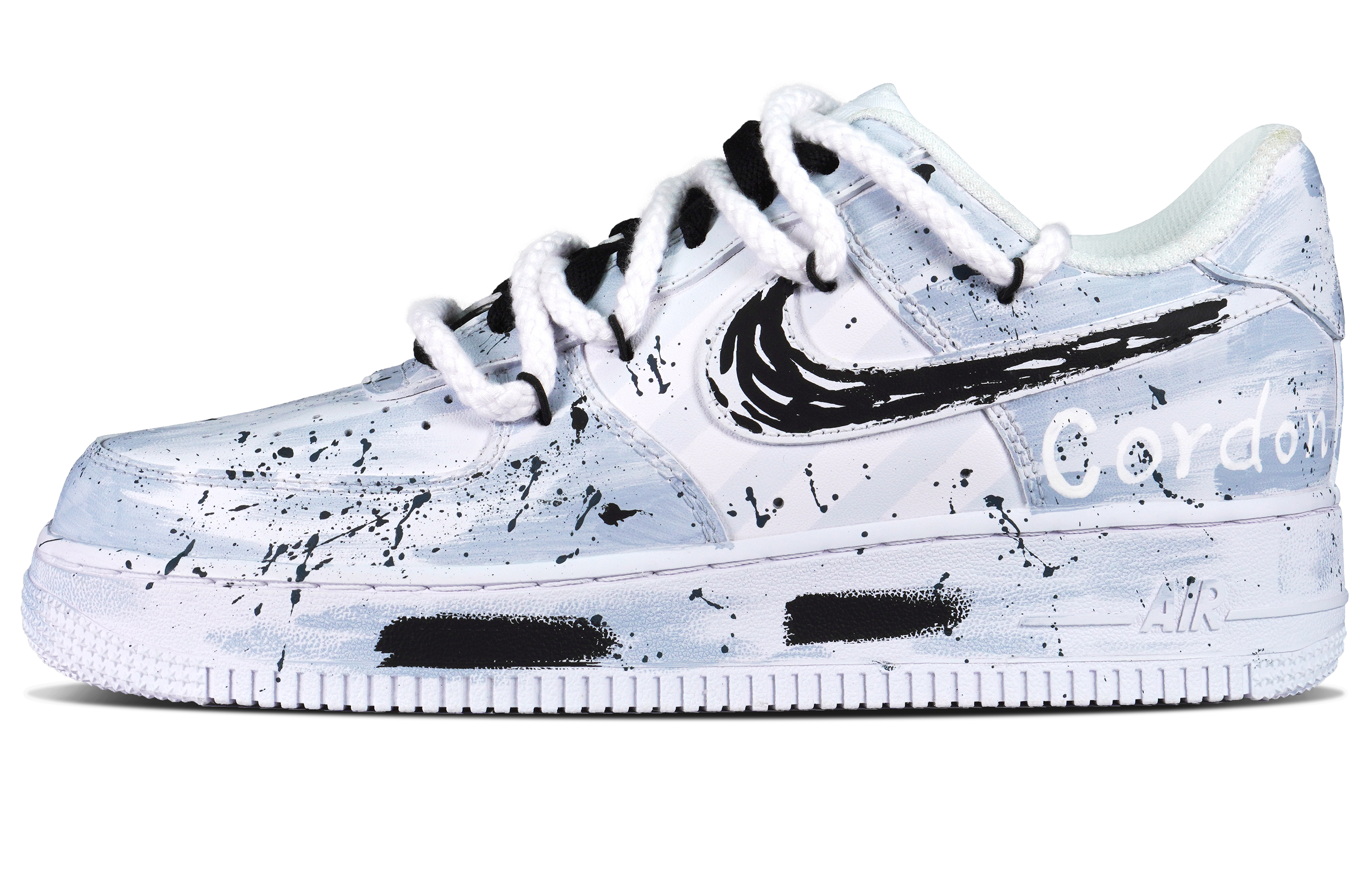 Buy Zapatillas Nike Air Force 1 Low 'Graffiti Punk Azul-Blanco' Personalizadas CW2288-111(Team84-涂鸦朋克男款)