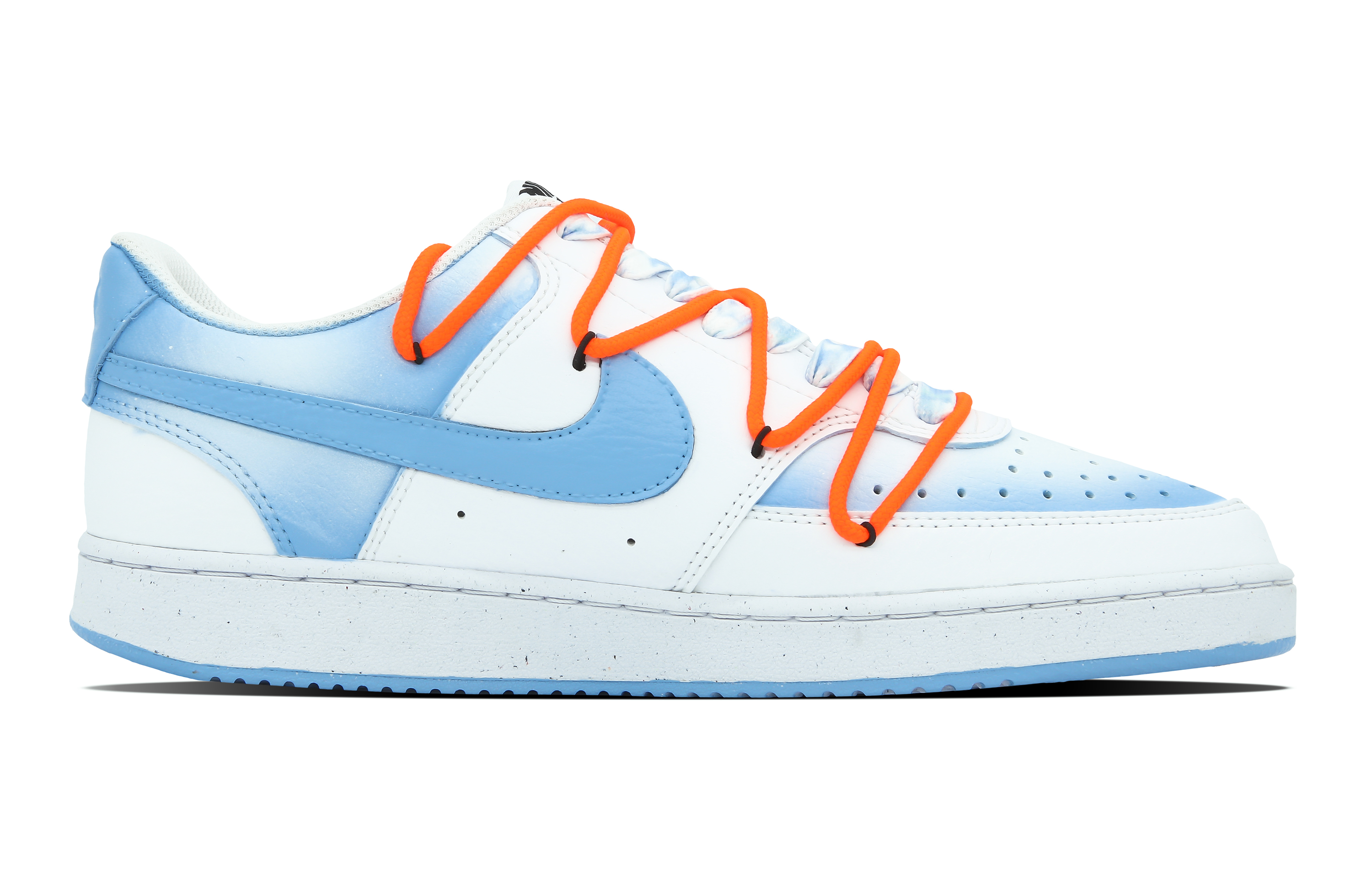 Order [Kasut Custom] Nike Air Force 1 Rendah 'Graffiti Biru Langit' DH2987-101(Team7-澄空清云男款)