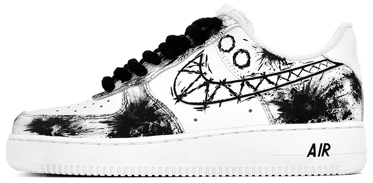custom-shoes-nike-air-force-1-low-graffiti-splatter-robot