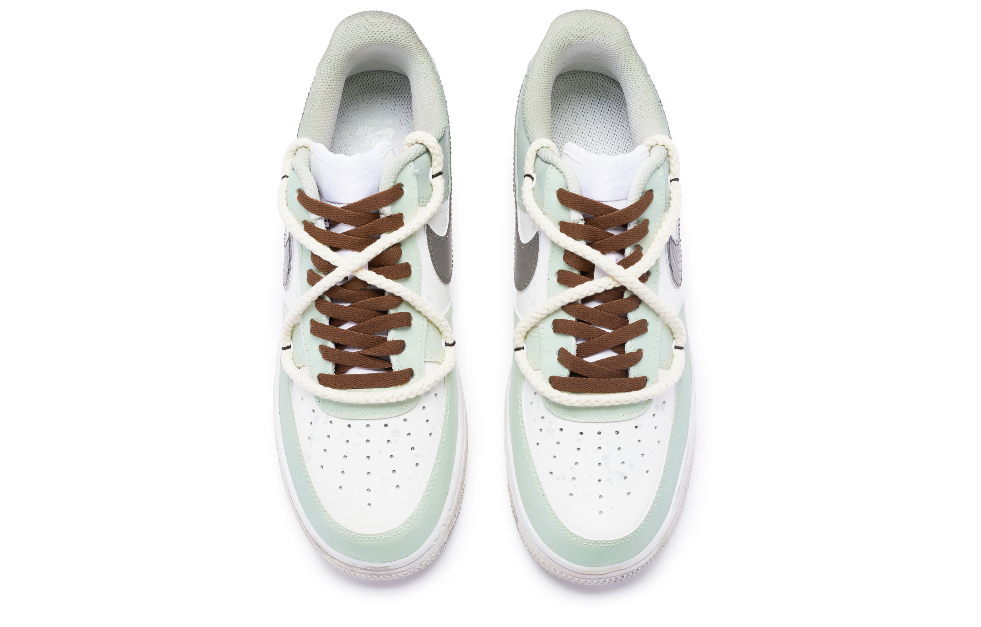 Shop ナイキAF1 ロー カスタム「穀雨白緑黒」 CW2288-111(TeamR-男款小满白绿黑S-BOX)