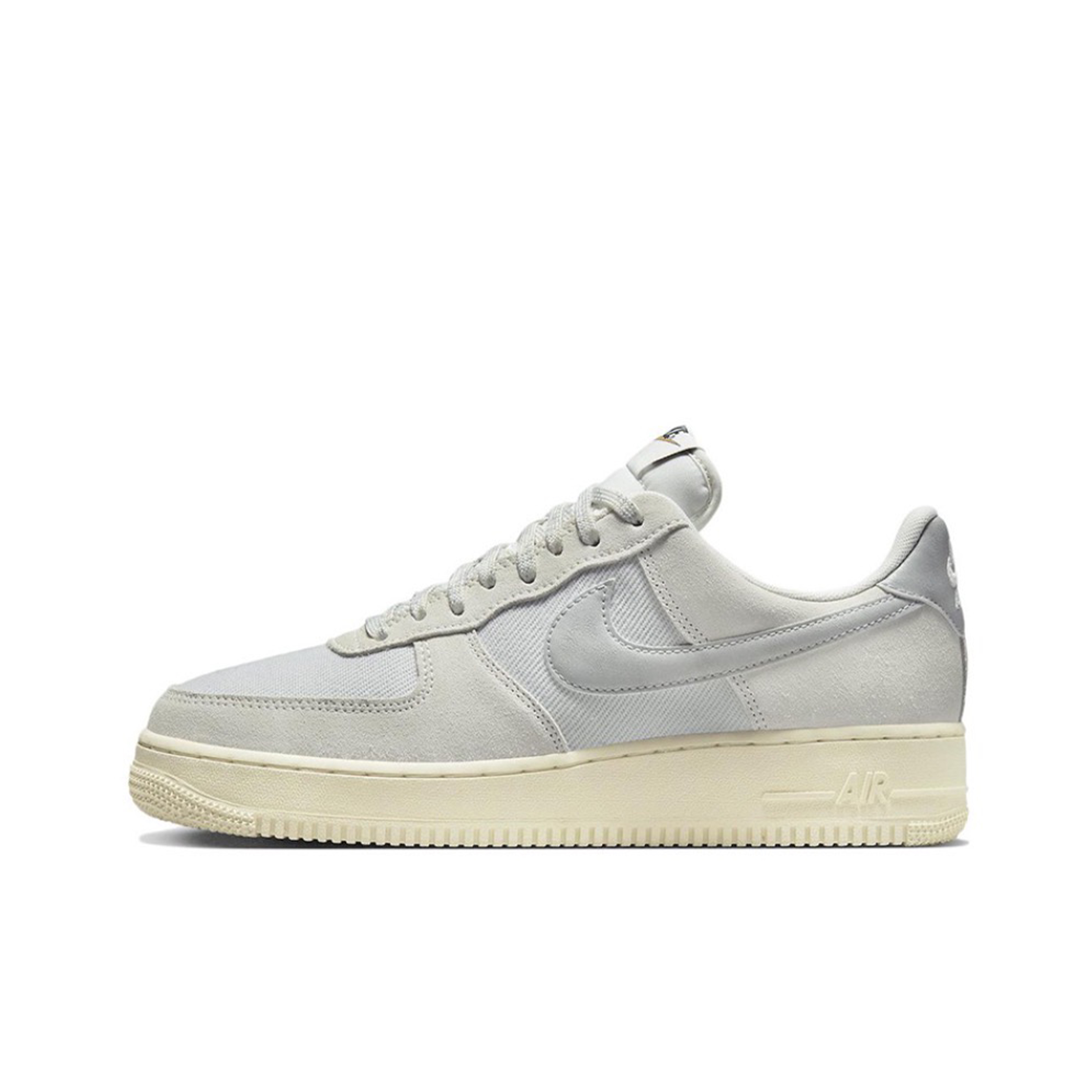 Details for 【定制球鞋】 Nike Air Force 1 Low 玖制 格紋布 手工縫紉 裁縫 設計師 做舊 低幫 板鞋 男款 灰紅
