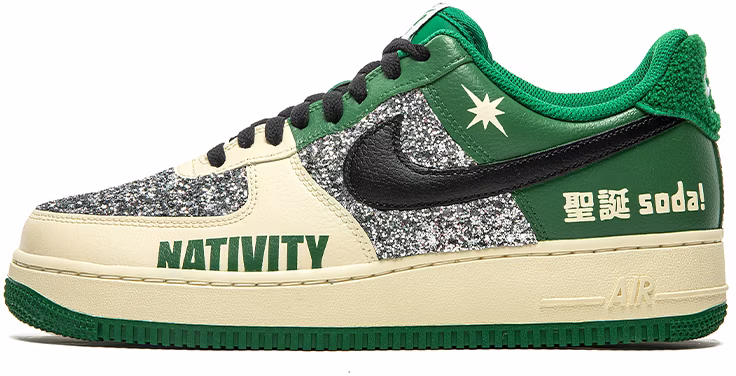 custom-shoes-nike-air-force-1-low-green-christmas
