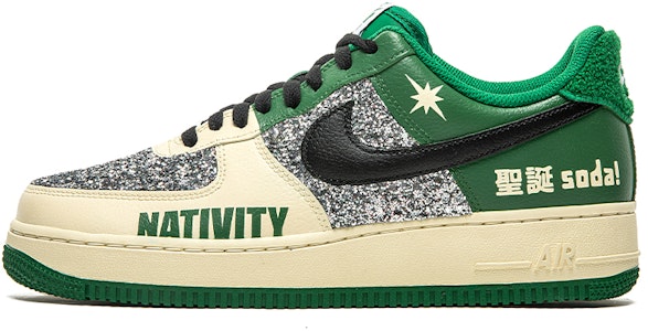 【定制球鞋】Nike Air Force 1 Low 野鶴製造 綠聖誕 亮閃 做舊 聖誕限定 空軍一號 低幫 板鞋 男款 白綠 Buy 【定制球鞋】Nike Air Force 1 Low 野鶴製造 綠聖誕 亮閃 做舊 聖誕限定 空軍一號 低幫 板鞋 男款 白綠