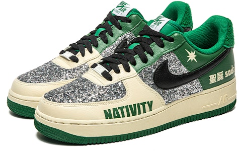 【定制球鞋】Nike Air Force 1 Low 野鶴製造 綠聖誕 亮閃 做舊 聖誕限定 空軍一號 低幫 板鞋 男款 白綠 Lookbook 【定制球鞋】Nike Air Force 1 Low 野鶴製造 綠聖誕 亮閃 做舊 聖誕限定 空軍一號 低幫 板鞋 男款 白綠
