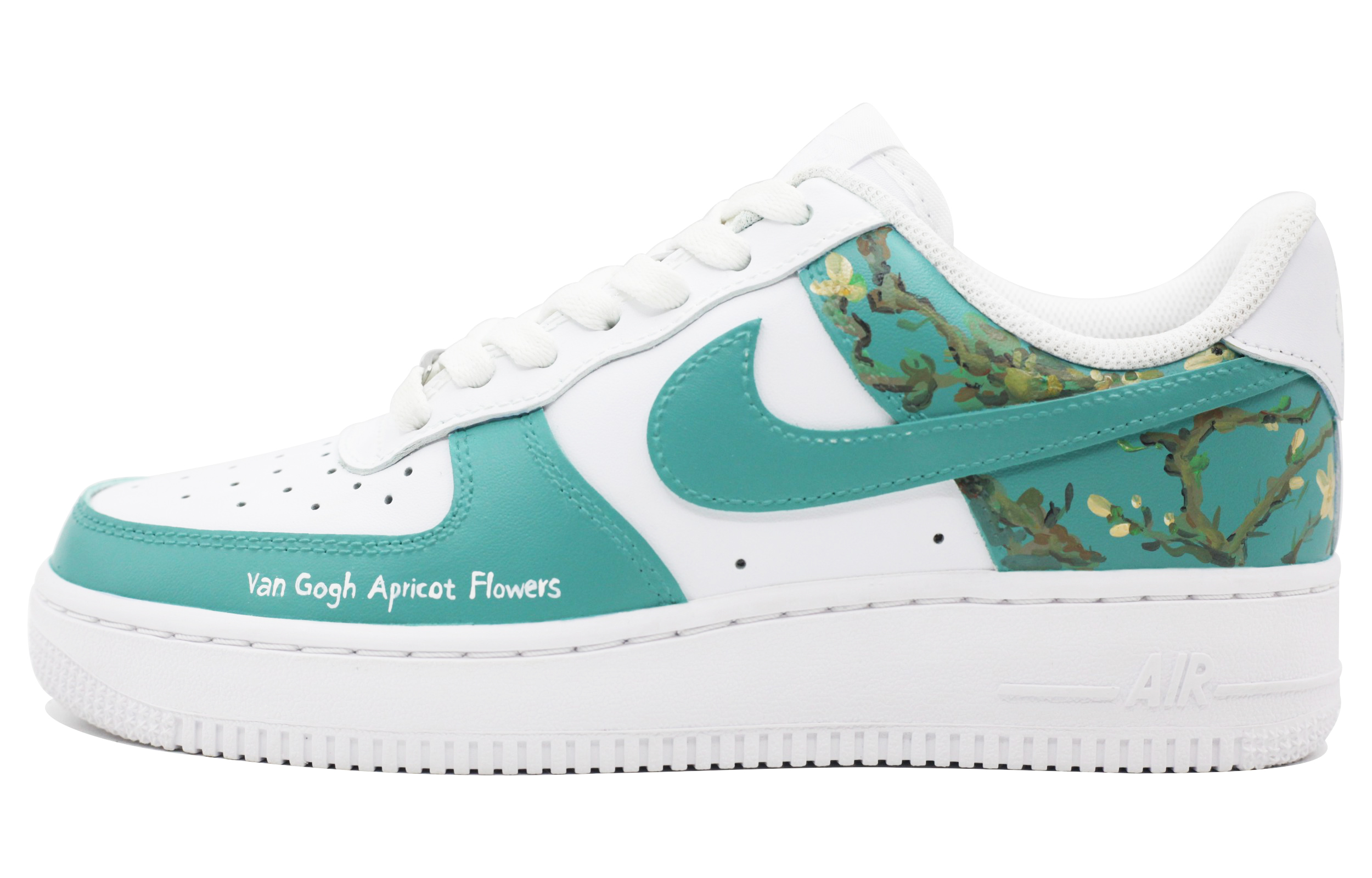 [Custom Shoes] Nike Air Force 1 Low 'Green White Apricot Blossom'