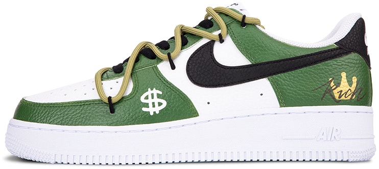 custom-shoes-nike-air-force-1-low-green-white-deconstructed-outdoor-vintage