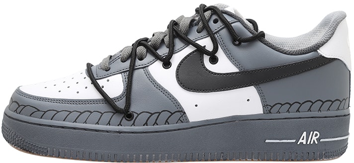 custom-shoes-nike-air-force-1-low-grey-black-white-distressed