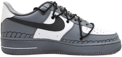 【客製球鞋】Nike Air Force 1 Low 拼色 麻繩 塗繪 做舊 解構風 低筒 板鞋 男款 灰黑白 Order 【客製球鞋】Nike Air Force 1 Low 拼色 麻繩 塗繪 做舊 解構風 低筒 板鞋 男款 灰黑白
