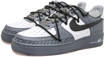 【客製球鞋】Nike Air Force 1 Low 拼色 麻繩 塗繪 做舊 解構風 低筒 板鞋 男款 灰黑白 Lookbook 【客製球鞋】Nike Air Force 1 Low 拼色 麻繩 塗繪 做舊 解構風 低筒 板鞋 男款 灰黑白