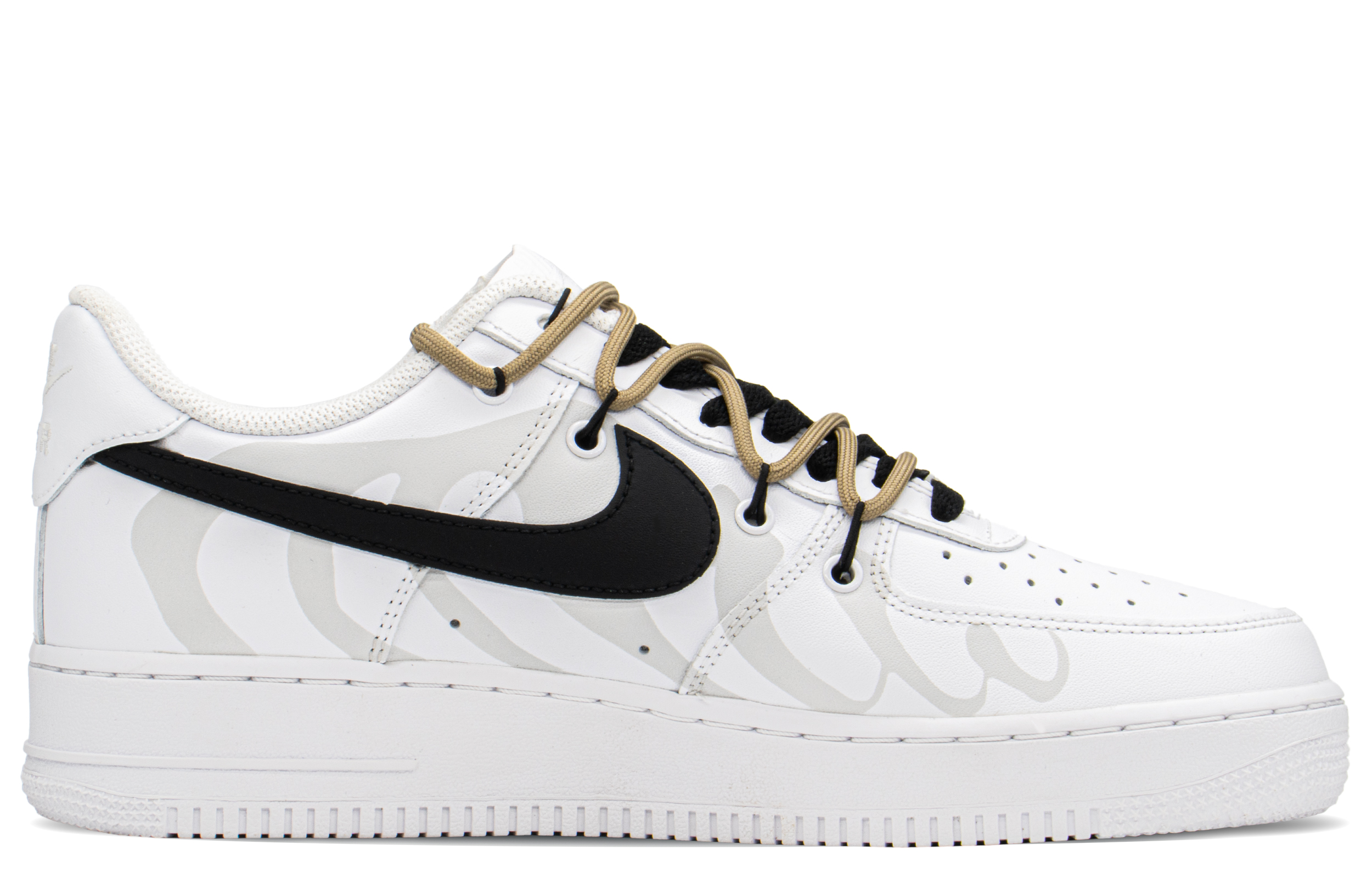 Order 【定制球鞋】Nike Air Force 1 Low fzbb 減齡穿搭 解構風 肋骨骨頭 高街 低幫 板鞋 男款 灰白 禮盒