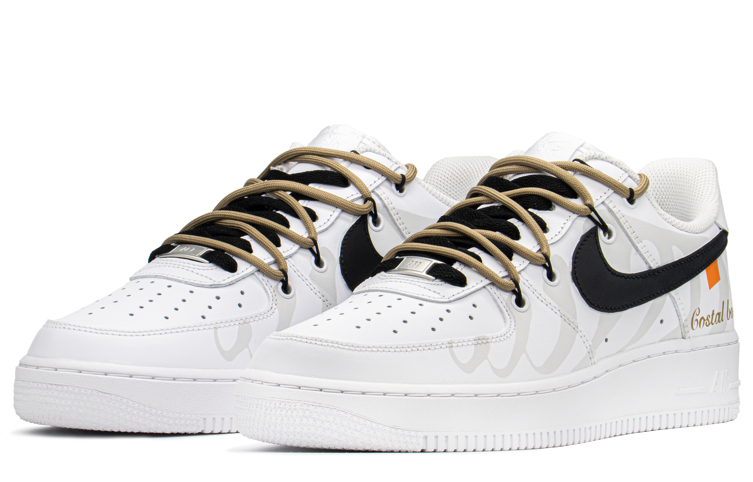 Lookbook 【定制球鞋】Nike Air Force 1 Low fzbb 減齡穿搭 解構風 肋骨骨頭 高街 低幫 板鞋 男款 灰白 禮盒
