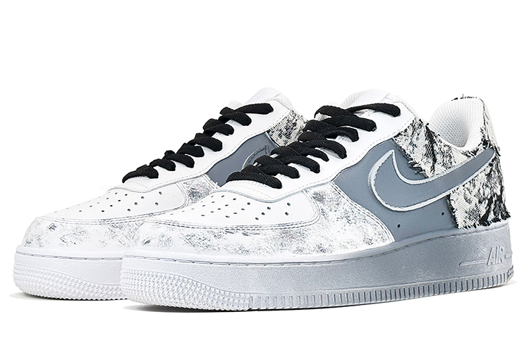 Lookbook 【カスタムシューズ】ナイキ エア フォース 1 ロー 'グレーブラックホワイト' CW2288-111(Team73-小巷乌衣)