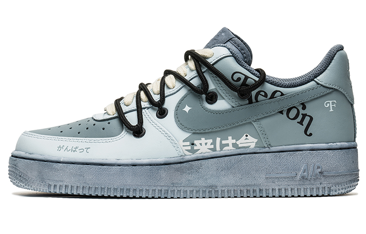 Buy 나이키 에어포스 1 로우 '회색 파랑 빈티지 퓨처' (커스텀) CW2288-111(TeamB-男款复古未来灰G-BOX)