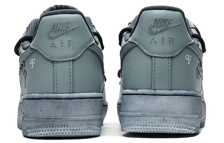 Shop 나이키 에어포스 1 로우 '회색 파랑 빈티지 퓨처' (커스텀) CW2288-111(TeamB-男款复古未来灰G-BOX)