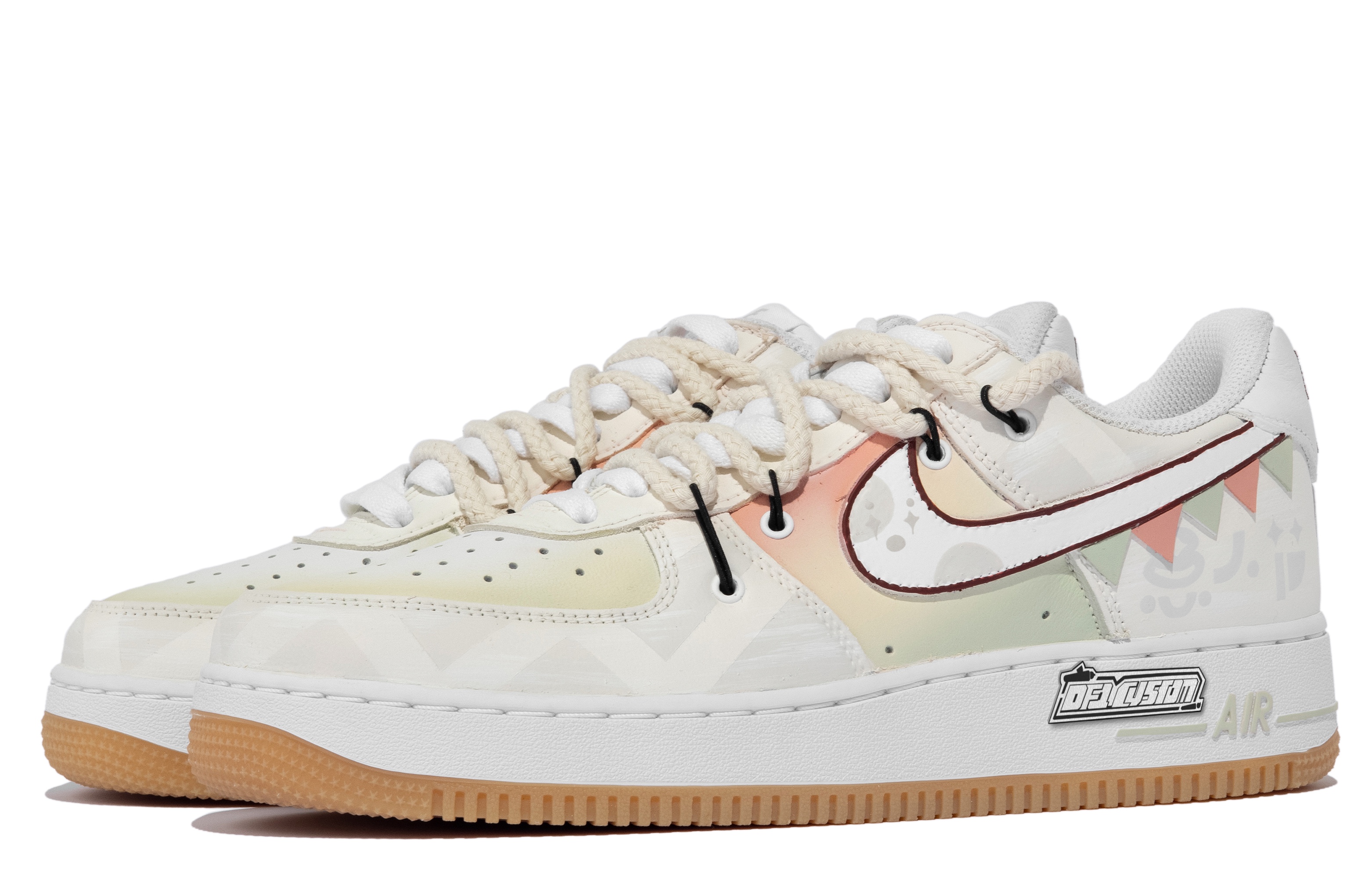 Lookbook [Sepatu Custom] Nike Air Force 1 Low 'Abu-Abu Hijau Putih' DM0576-101(TeamM-男女同款愚人不愚xhzz)