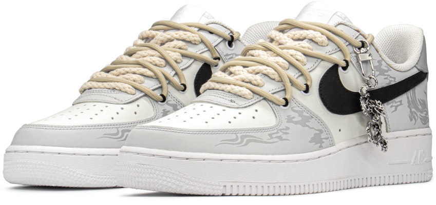 나이키 에어포스 1 로우 '그레이 화이트-로프' (커스텀) CW2288-111(TeamA-AF男龙国风S-BOX) Lookbook 나이키 에어포스 1 로우 '그레이 화이트-로프' (커스텀) CW2288-111(TeamA-AF男龙国风S-BOX)