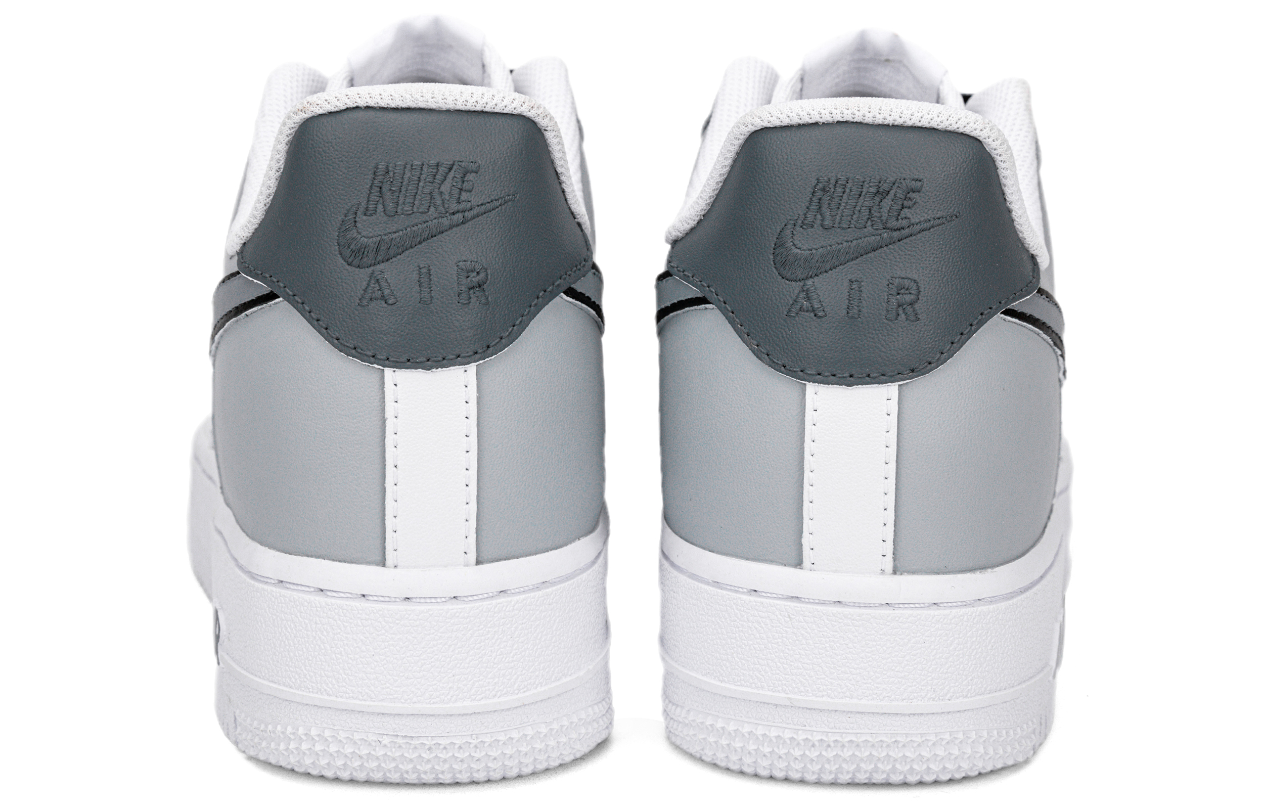 Shop [Kasut Rekaan Khas] Nike Air Force 1 Low 'Kelabu Putih Gradasi Komik' CW2288-111(Team18-AF1灰色三钩）