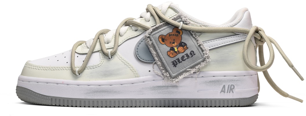 カスタムシューズ: ナイキ エア フォース 1 ロー 'グレー ホワイト イエロー' DX5805-100(TeamE-女款小熊刺绣贴灰白黄) Buy カスタムシューズ: ナイキ エア フォース 1 ロー 'グレー ホワイト イエロー' DX5805-100(TeamE-女款小熊刺绣贴灰白黄)