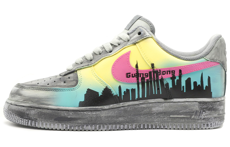 Buy [Sneakers Kustom] Nike Air Force 1 Low 'Eksklusif Kota Guangdong' CW2288-111(TeamM-男款广东城市限定灰绿黄)