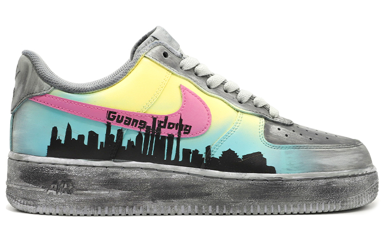 Order [Sneakers Kustom] Nike Air Force 1 Low 'Eksklusif Kota Guangdong' CW2288-111(TeamM-男款广东城市限定灰绿黄)