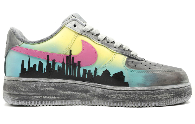 Lookbook [Sneakers Kustom] Nike Air Force 1 Low 'Eksklusif Kota Guangdong' CW2288-111(TeamM-男款广东城市限定灰绿黄)